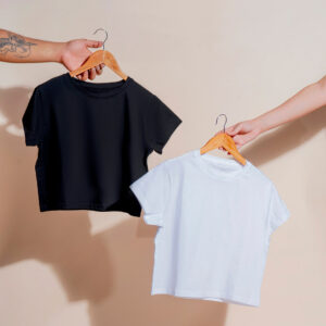 Pure Cotton Round Neck Crop Tops
